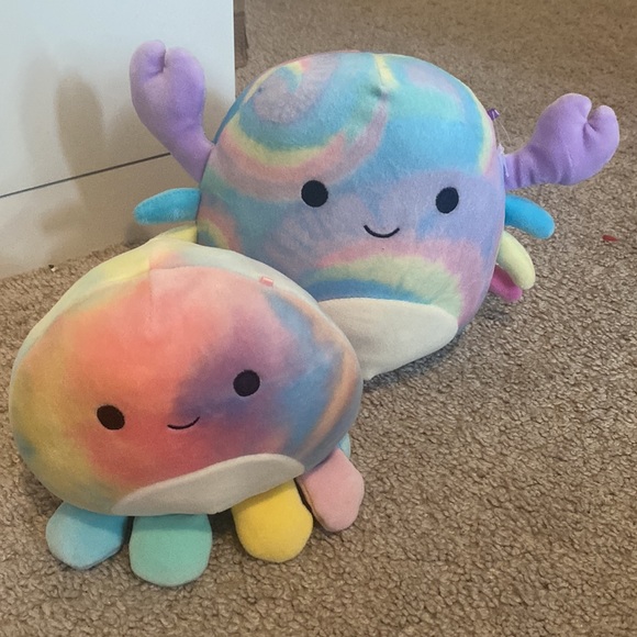 Pair of Squishmallows- sea animal theme - Picture 2 of 7